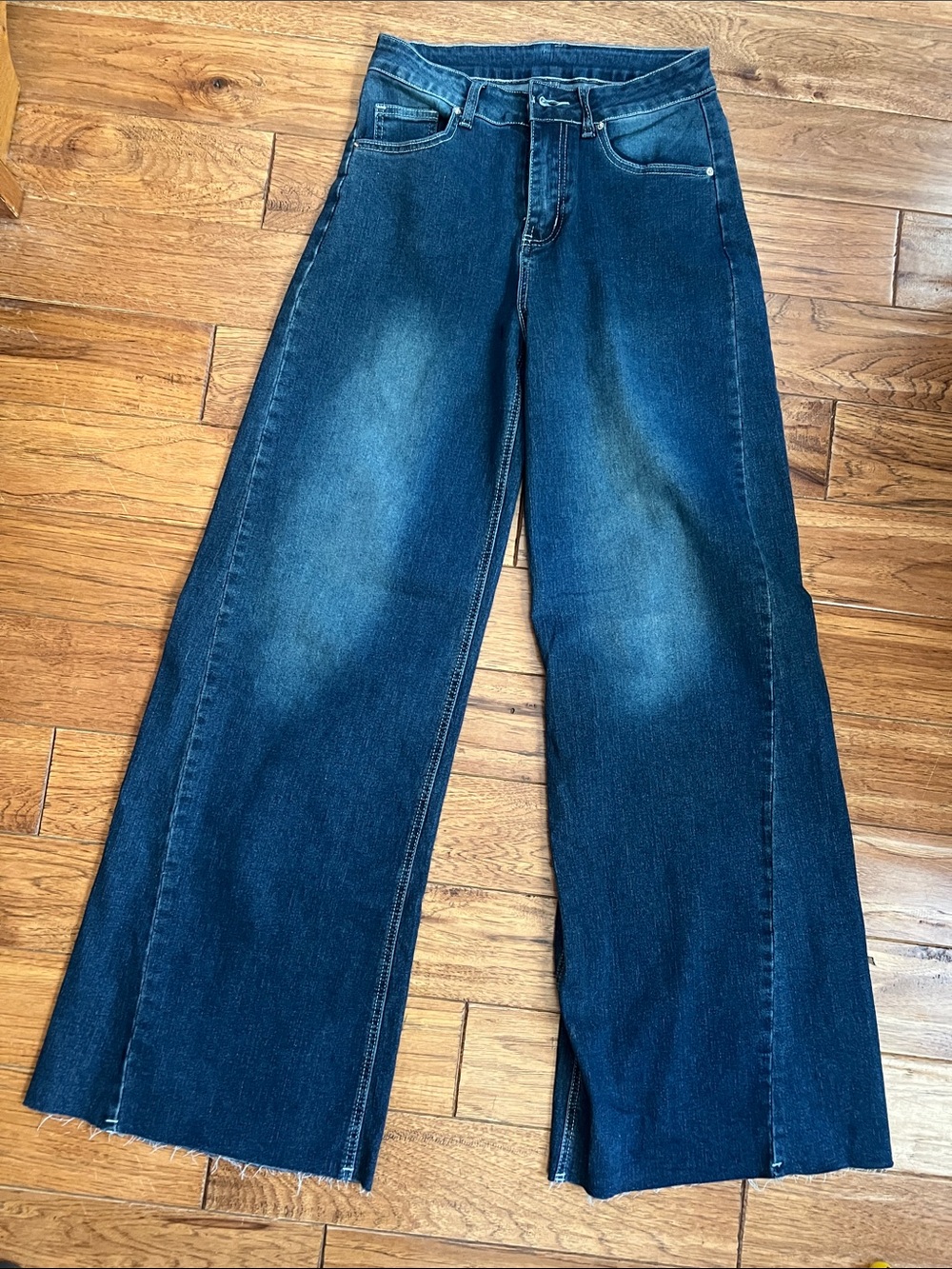 Wide Leg Women’s Jeans - Dark Blue